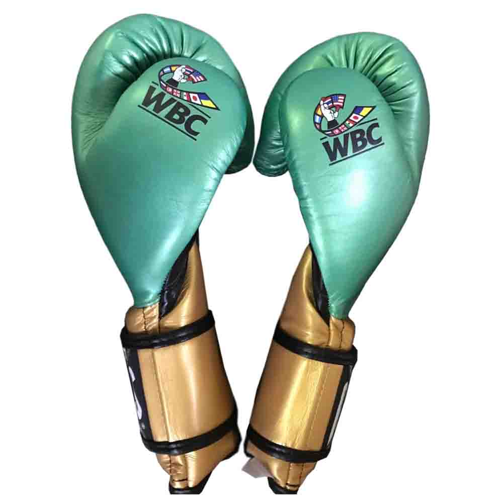 Bokshandschoenen Cleto Reyes Velcro Sparring Green Gold (WBC Limited Edition)