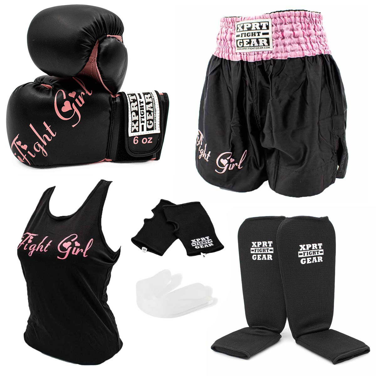 Meisjes kickboks set XPRT Fight Girl Black Pink